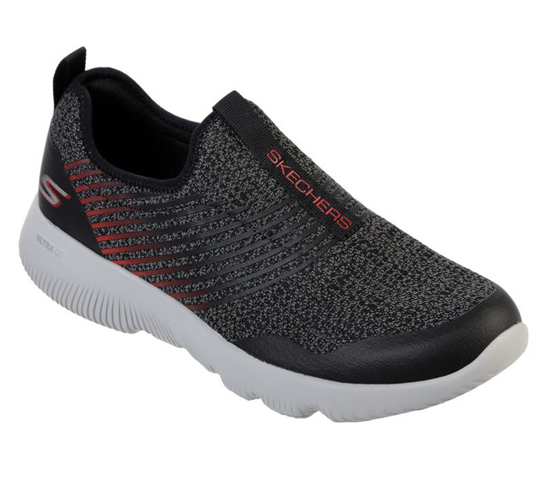 Skechers Herr Svarta/Röda Slip On - Gorun Focus - Raptor - Sverige (VBHZM-6894)